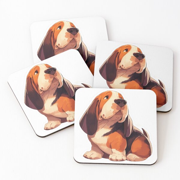 Artikelvorschau, Niedlicher Basset-Welpe // Basset-Welpe süßes Design // Basset-Hundematten, niedliche Welpen-Haustier-Bandanas, Welpen-süßes Hunde-Poster entworfen und verkauft von SMARTKIT DESIGNAGENCY.