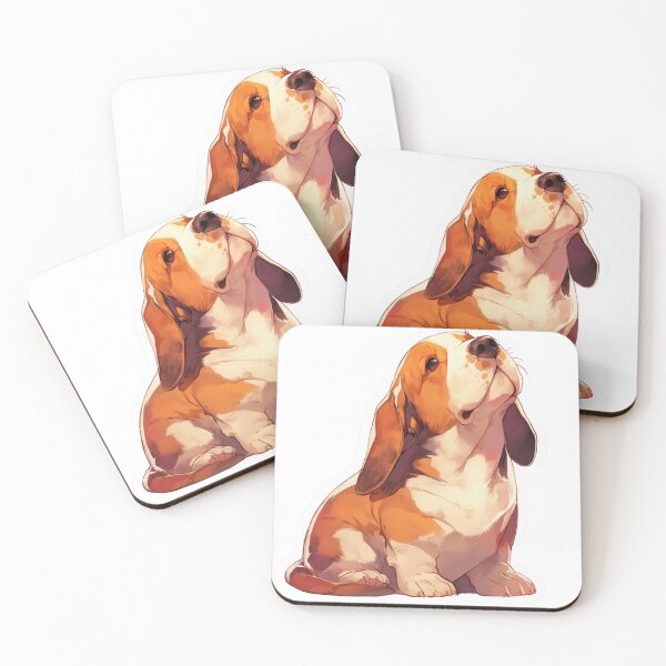 Artikelvorschau, Niedlicher Basset-Welpe // Basset-Welpe süßes Design // Basset-Hundematten, niedliche Welpen-Haustier-Bandanas, Welpen-süßes Hunde-Poster entworfen und verkauft von SMARTKIT DESIGNAGENCY.
