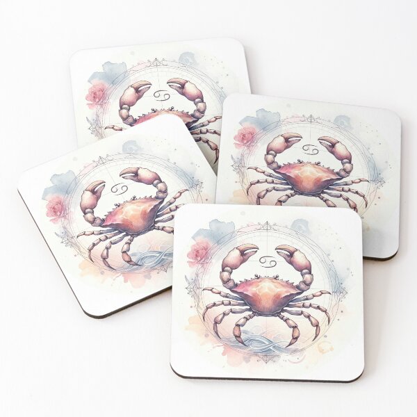 Item preview, Cancer's Gentle Embrace: Pale Pink and Blue Crab designed and sold by SpiriTee.