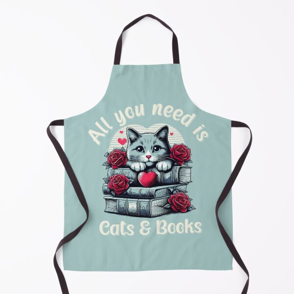 Item preview, "All You Need Is Cats & Books" Quote designed and sold by MusesWhispers.