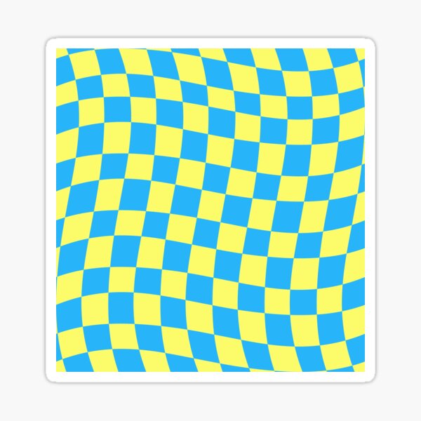 Vista previa del artículo con la obra «Damas onduladas - Azul y Amarillo», diseñado y vendido por Kate Bick.