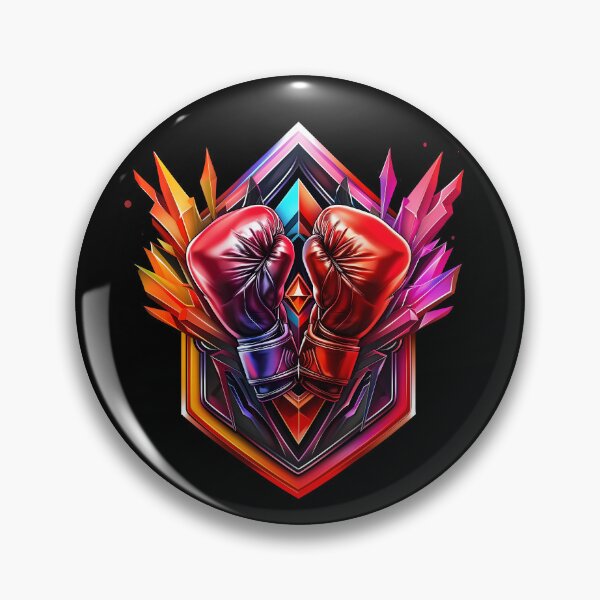 Item preview, Colorful Combat: Boxing Glove Emblem designed and sold by LukeAiWalker.