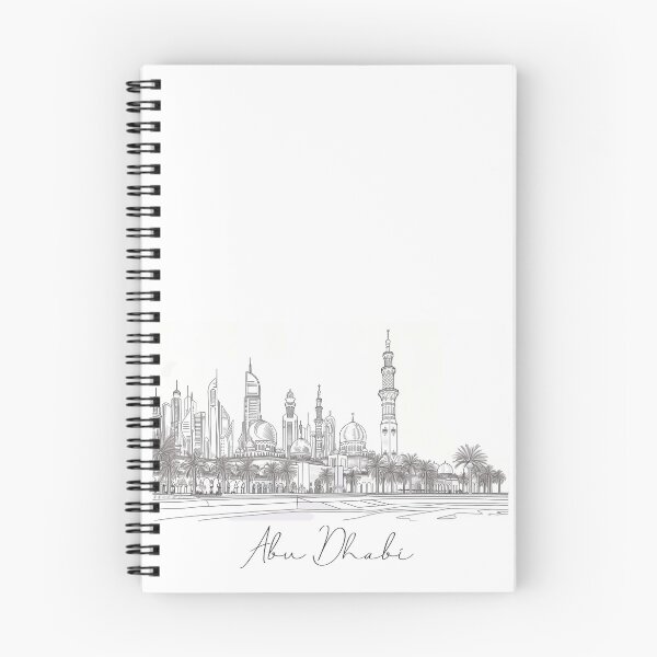 Item preview, Abu Dhabi Cityscape View Line art designed and sold by PrintsByVickson.