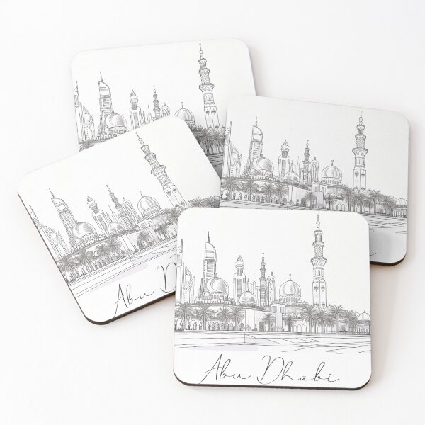Item preview, Abu Dhabi Cityscape View Line art designed and sold by PrintsByVickson.