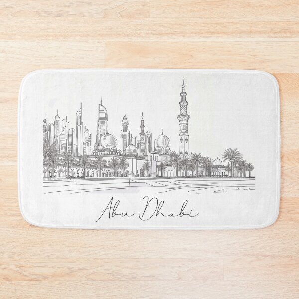 Item preview, Abu Dhabi Cityscape View Line art designed and sold by PrintsByVickson.
