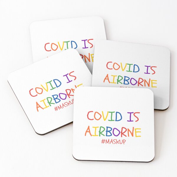 Item preview, COVID IS AIRBORNE #MASKUP designed and sold by SUPA PRINTZZ.
