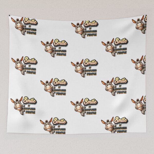 Item preview, Smile it confuses people donkey cute quote designed and sold by Inayvision.