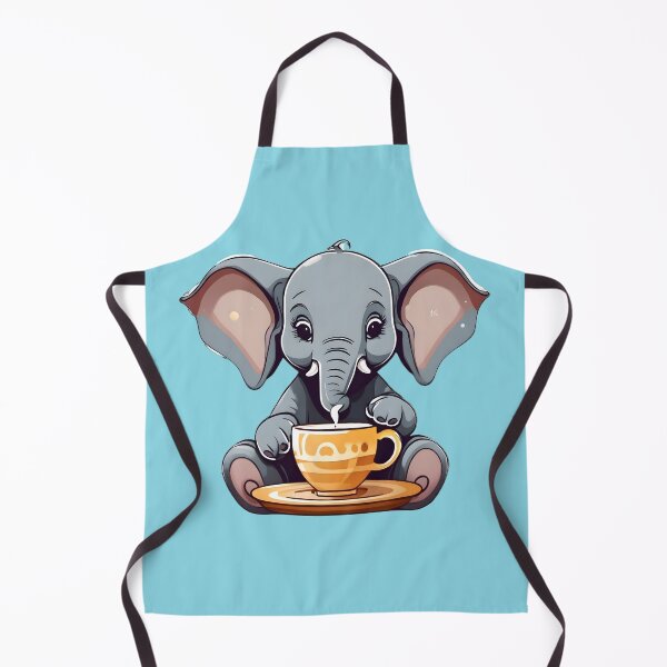 Item preview, Cute Baby Elephant Drinking Coffee designed and sold by Devo07.