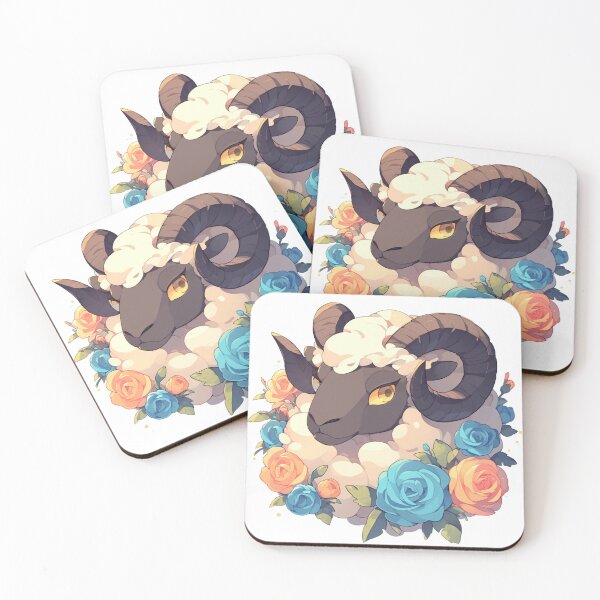 Item preview, Cute ram // angry ram // flowers, flowers journaling , ram poster designed and sold by SMARTKIT  DESIGNAGENCY.