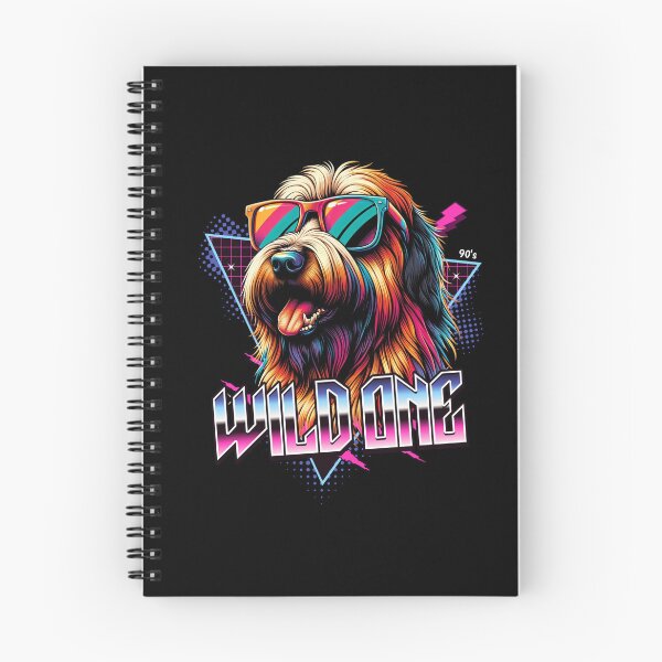 Aperçu de l'œuvre T-shirt pour chien Wild One Briard créée et vendue par RedDesignSyc.