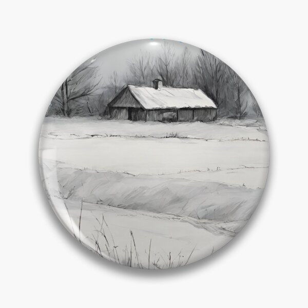 Item preview, Old house winter time  designed and sold by JDGeoShop.