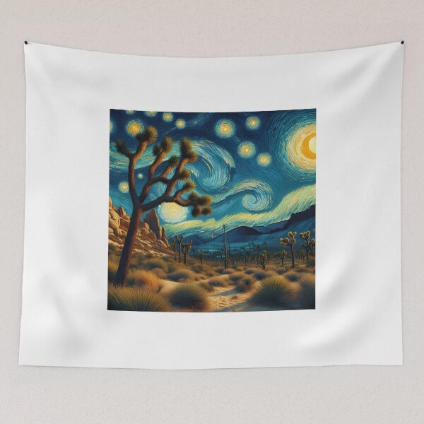 Item preview, Joshua Tree National Park, California, USA, design in the style of Vincent van Gogh Starry Night designed and sold by CreativeSparkzz.