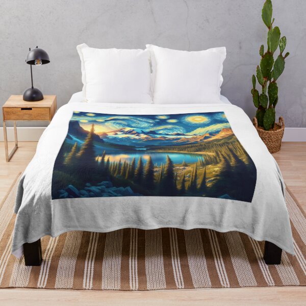 Item preview, Mount Reinier National Park, Washington, USA, design in the style of Vincent van Gogh Starry Night designed and sold by CreativeSparkzz.
