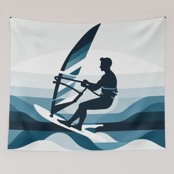Item preview, Abstact Surfing Guy in Blue designed and sold by Gaborai.