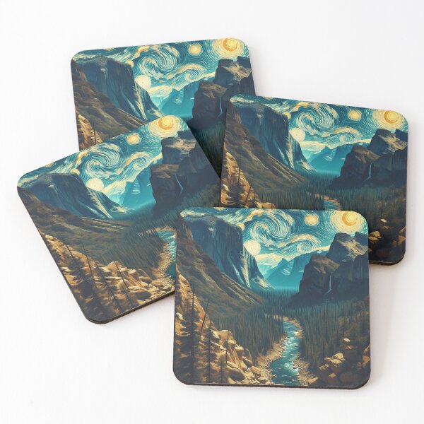 Item preview, Yosemite National Park, California, USA, design in the style of Vincent van Gogh Starry Night designed and sold by CreativeSparkzz.
