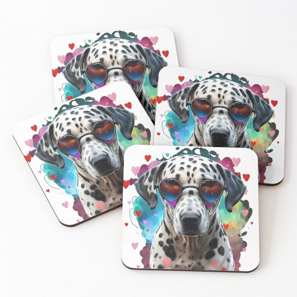 Item preview, Dalmatian Watercolor Dog Wearing Glasses T-Shirt designed and sold by Zibis09.