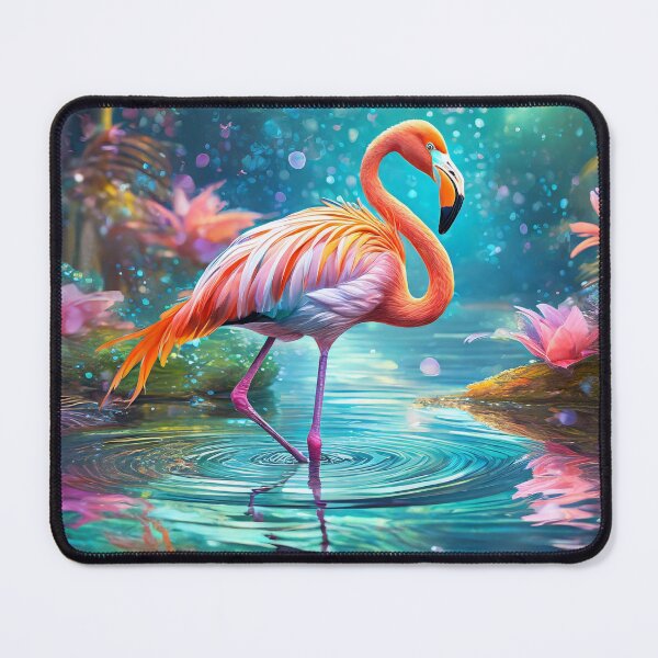 Item preview, Flamingo with a myriad of colours in a magical crystal clear water designed and sold by fotofeast.