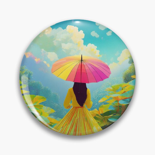 Item preview, Girl in yellow dress and umbrella in bushes designed and sold by fotofeast.