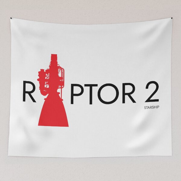 Item preview, Raptor 2 Rocket Engine. Starship (Typographic Logo) designed and sold by BGALAXY.