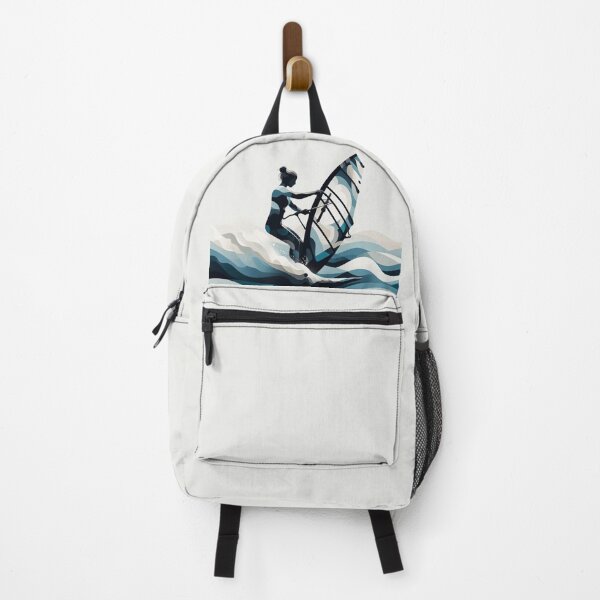 Item preview, Abstact Surfing Girl in Blue and Beige designed and sold by Gaborai.