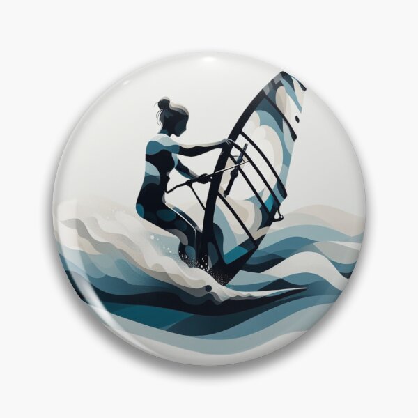 Item preview, Abstact Surfing Girl in Blue and Beige designed and sold by Gaborai.