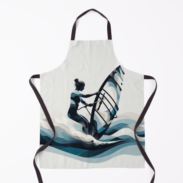 Item preview, Abstact Surfing Girl in Blue and Beige designed and sold by Gaborai.