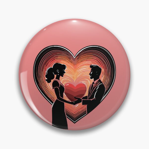 Item preview, woman presenting a giant heart to a man, woman pajama set designed and sold by Firas Aljazzar.
