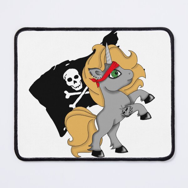Item preview, Unicorn Rocker Pirate with Jolly Rodger designed and sold by ArtByStitchez.