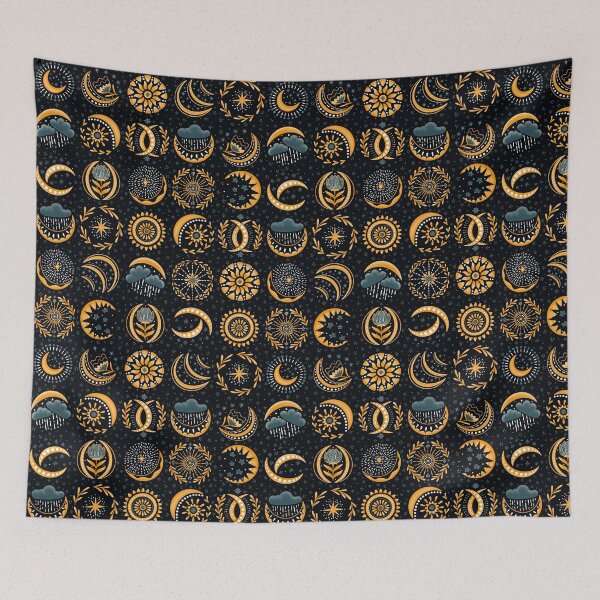 Item preview, Celestial Dreams, Midnight Blue & Golden Hues designed and sold by OzdeBayer.