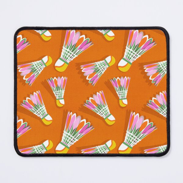 Item preview, Badminton Birdie Pop Art court sport pattern on ORANGE designed and sold by Dominiquevari.