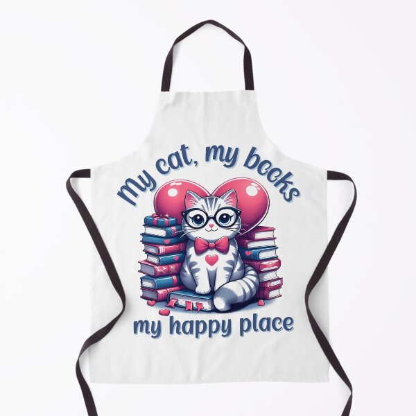 Item preview, "My Cat, My Books; My Happy Place" designed and sold by MusesWhispers.