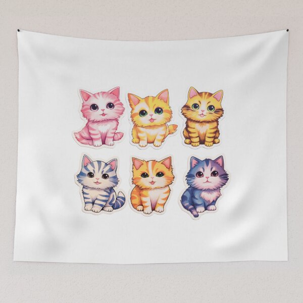 Item preview, Cute cats sticker style pattern designed and sold by SmileshareShop.