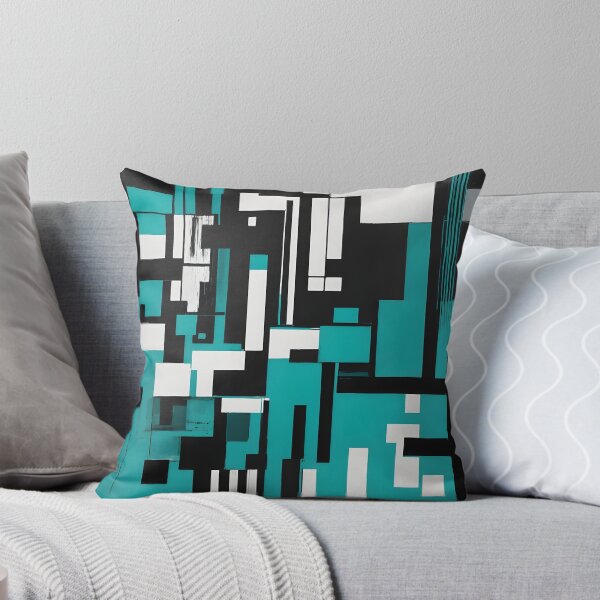 Item preview, Teal Tranquility 2: Abstract Geometric Elegance, Modern Minimalist Art, Contemporary Aqua Shapes Design designed and sold by WarFX Designs.
