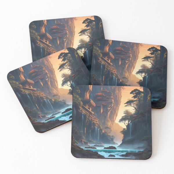 Item preview, Mystical Mountain Monastery: Hidden Sanctuary Among Waterfalls designed and sold by Vitalka-uk.
