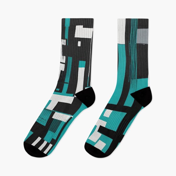 Item preview, Teal Tranquility 2: Abstract Geometric Elegance, Modern Minimalist Art, Contemporary Aqua Shapes Design designed and sold by WarFX Designs.