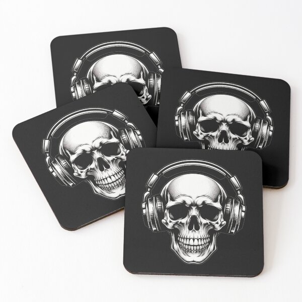 Item preview, Music Skull Skull with headphones designed and sold by MEMES-GER.