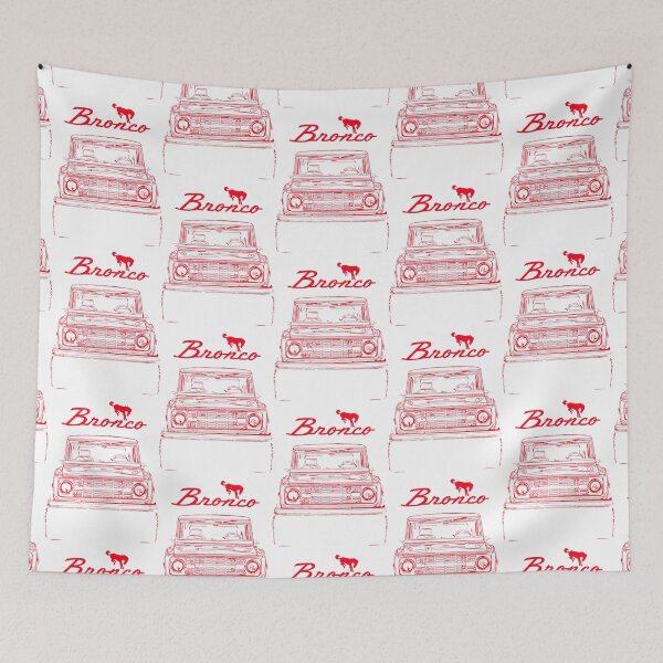 Item preview, 1975 Bronco Red Outline Sketch ArtPremium  designed and sold by milalaneiym3.