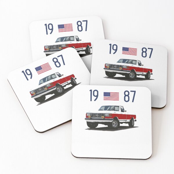 Item preview, 1987 Ford F150 White Red Pickup TruckPremium  designed and sold by milalaneiym3.