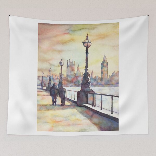 Item preview, Big Ben on banks of River Thames- London, United Kingdom  designed and sold by rfoxphoto.