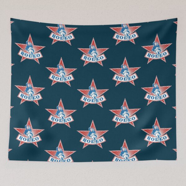 Item preview, American Rodeo Bronco Rider Cowboy Patriotic Red White Blue  designed and sold by milalaneiym3.