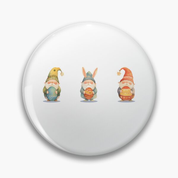 Item preview, Tiny Easter Egg Gnome Trio, Colorful Gnomes Holding Easter Egg designed and sold by Frezcola.