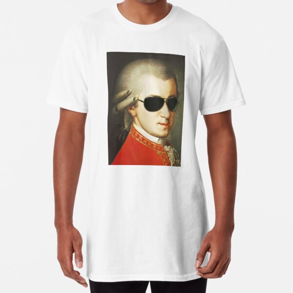Mozart Wearing Sunglasses Long T-Shirt