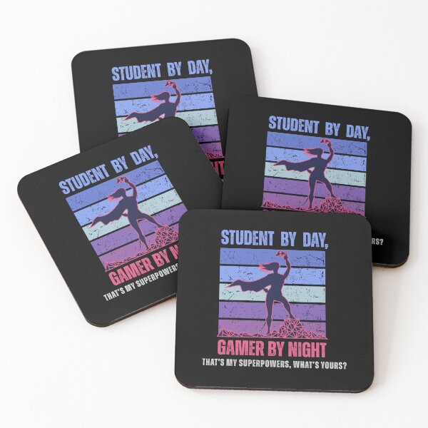 Item preview, Student by Day, Gamer by Night Synthwave female version designed and sold by Geek-O-MNL.