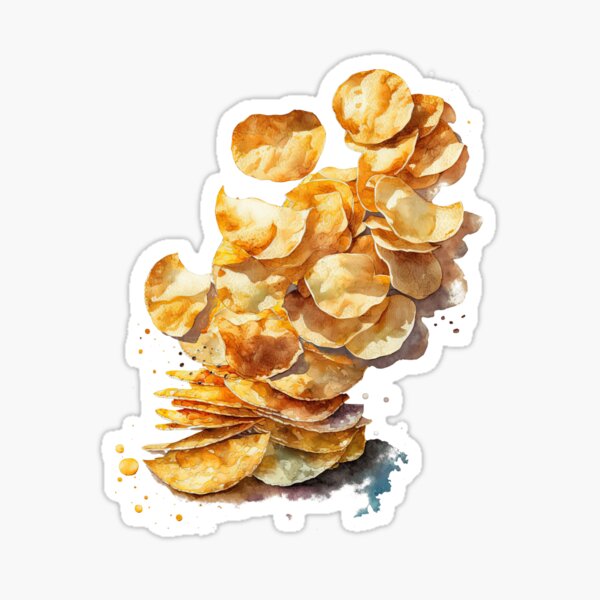 Item preview, Watercolor Potato Chips designed and sold by HolidayBug.