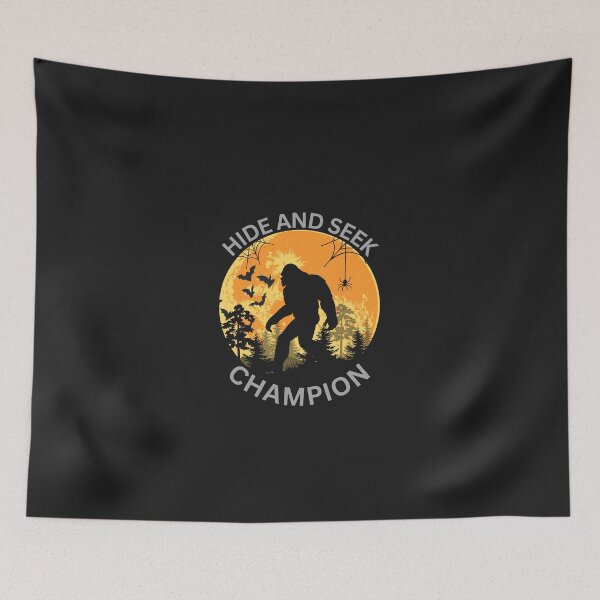 Item preview, Funny Bigfoot Graphic Tee - "Hide and Seek Champion" Sarcastic Men's T-Shirt designed and sold by Joipast.