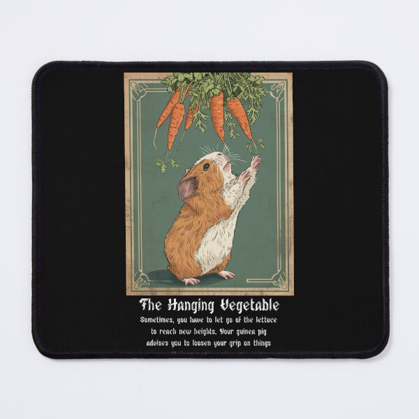 Item preview, 'The Hanging Vegetable' Funny Guinea Pig Tarot designed and sold by kansaikate.