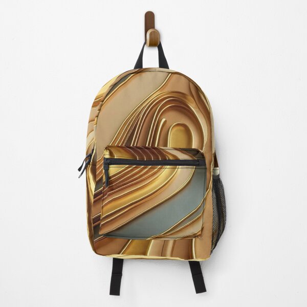 Item preview, Chic Gold and Bronze Colour Abstract Waves Pattern designed and sold by Gaborai.