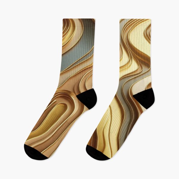 Item preview, Chic Gold and Bronze Colour Abstract Waves Pattern designed and sold by Gaborai.