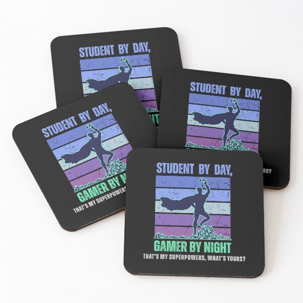 Item preview, Student by Day, Gamer by Night Synthwave male version designed and sold by Geek-O-MNL.