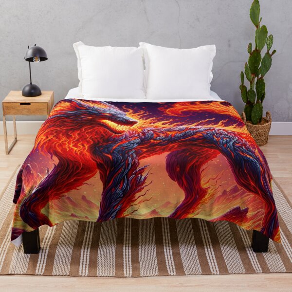 Item preview, Fire Lava Wolf, Ai Generated Art designed and sold by ACC .